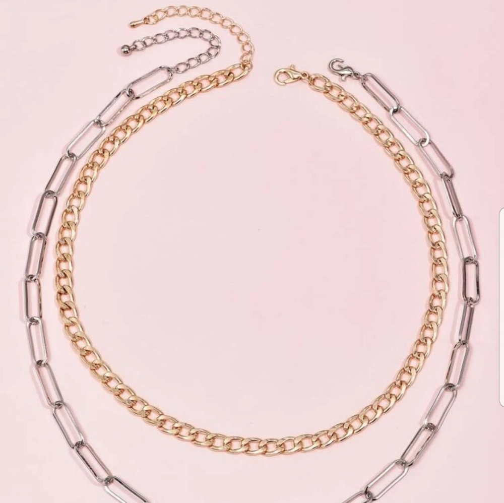 *Dallas* Set of 2 Chain Necklace - Picture 5 of 5